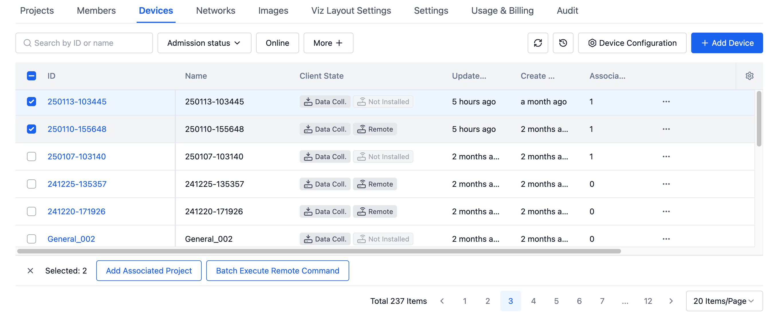 Add Associated Projects
