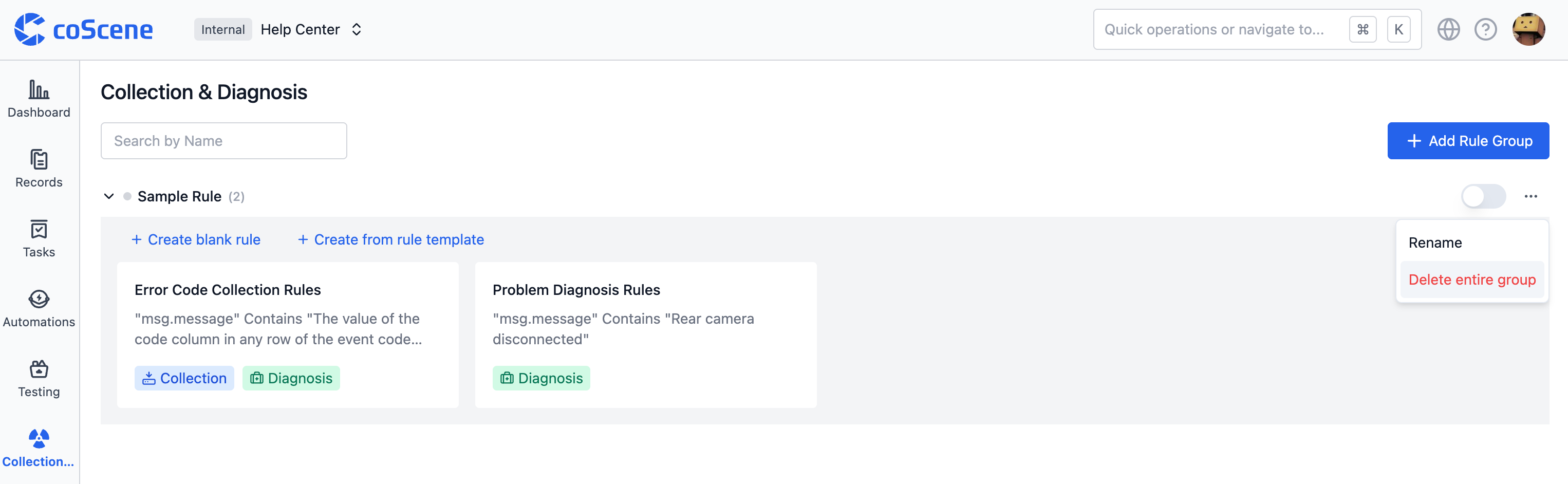 Rule Group Management